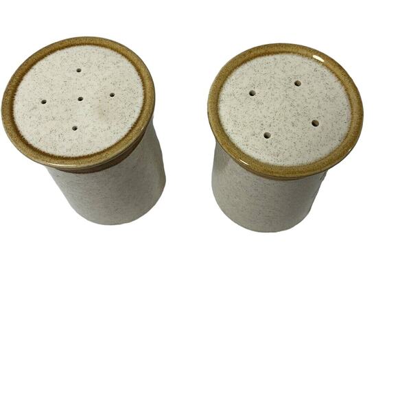 Vintage Mikasa Salt and Pepper Shaker Set Stone Manor Stoneware F5800 Japan - Picture 6 of 11